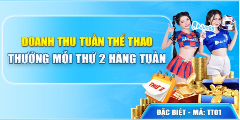 Tổng quan event doanh thu tuần thể thao Jun88